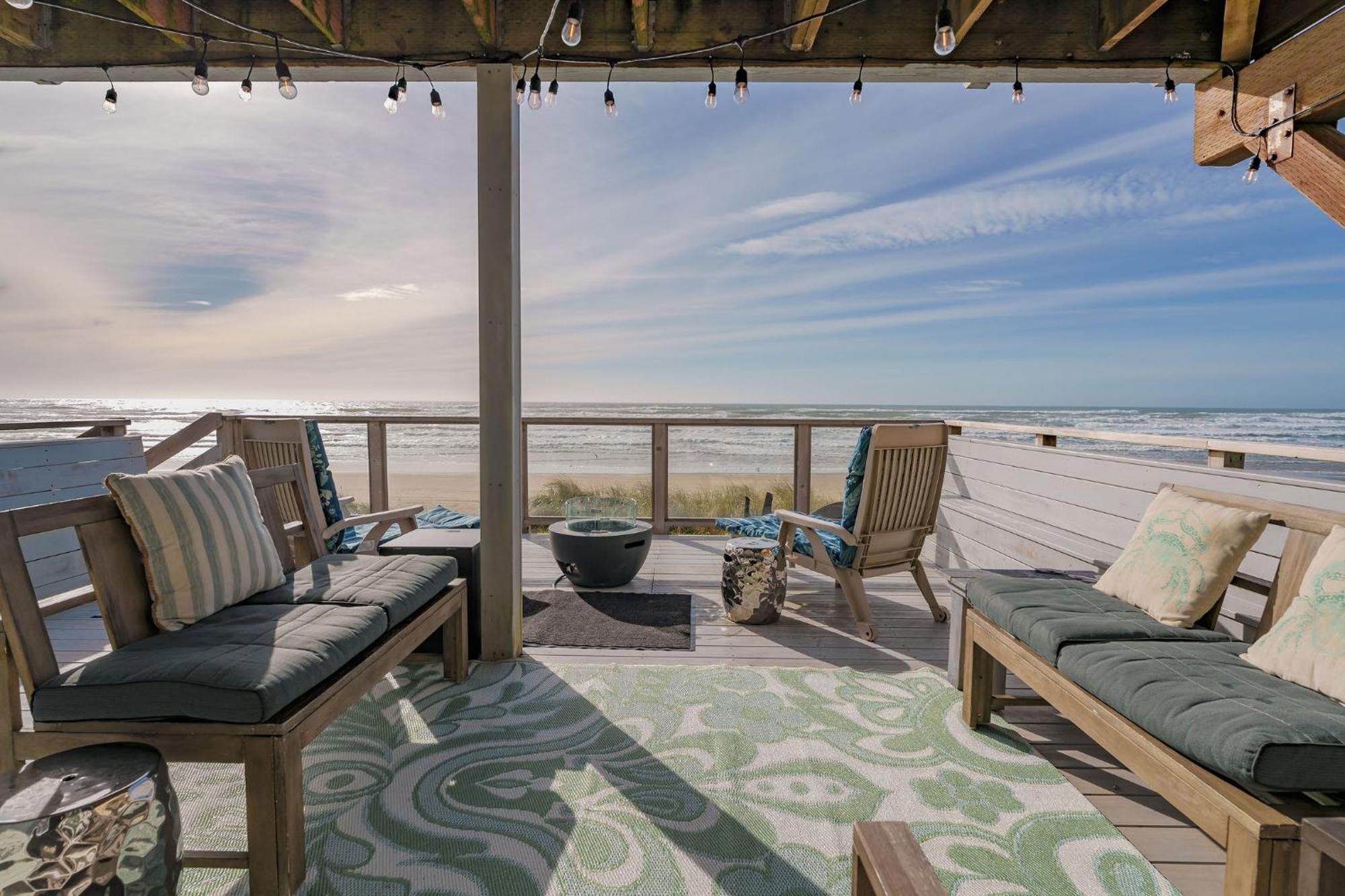 Steps From The Beach! Hottub, $1M Ocean View, Deck Waldport Exterior foto